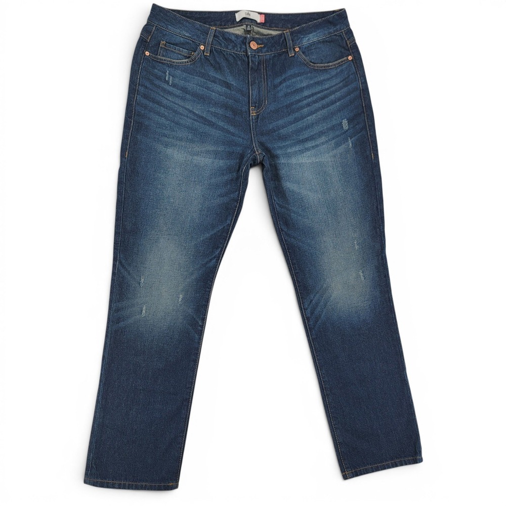 Cabi Malibu Jeans Womens 12 Straight Dark Wash Stretch‎ Denim Mid Rise NWOT